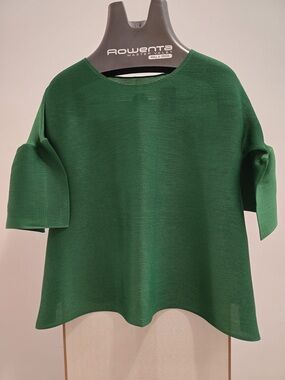 Emerald Green Short-Sleeve Knit Tunic